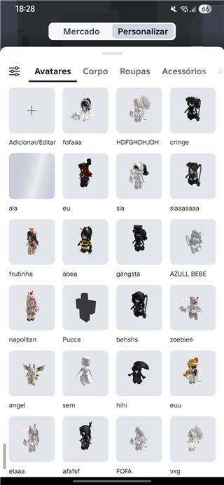 Conta de roblox feminina