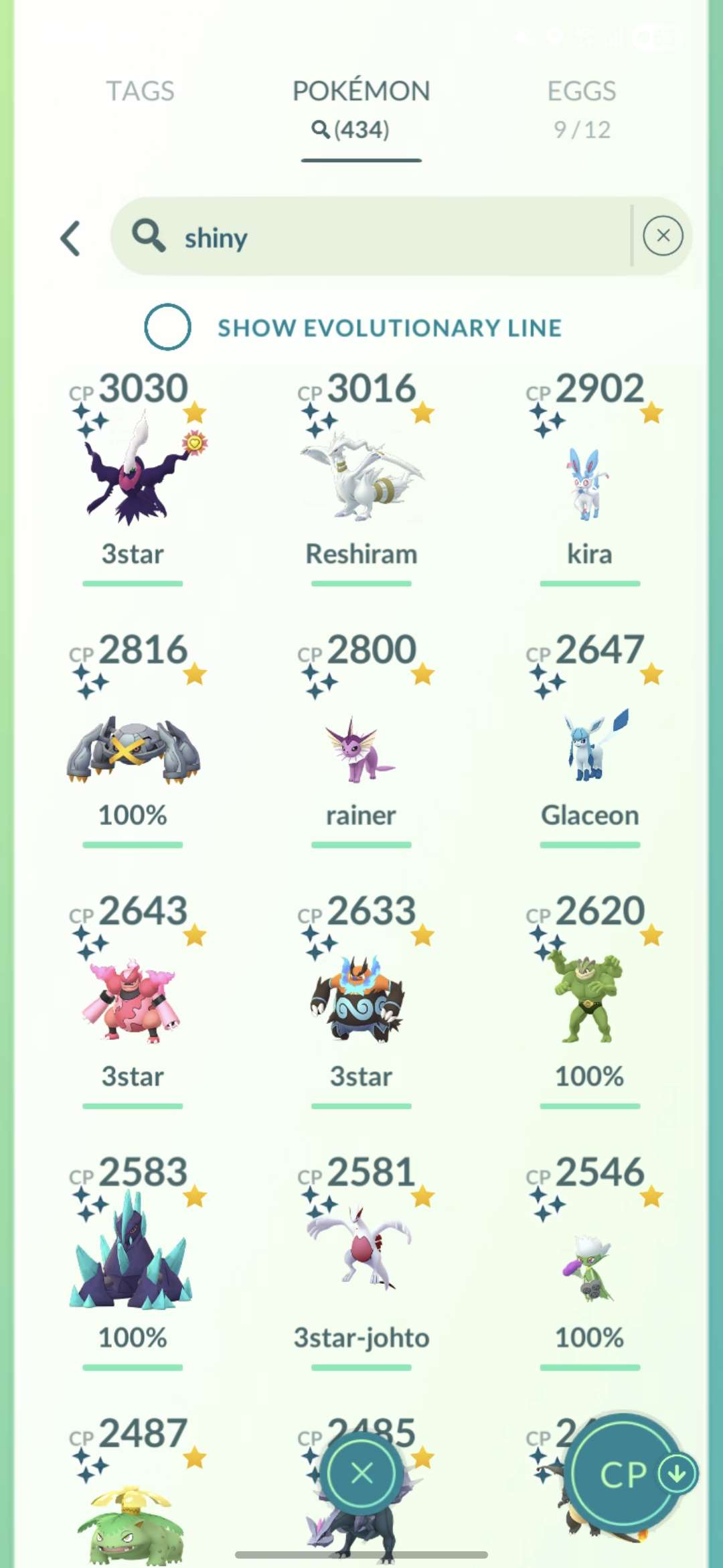  LVL 63 account, 400+shiny,50+ 100IV