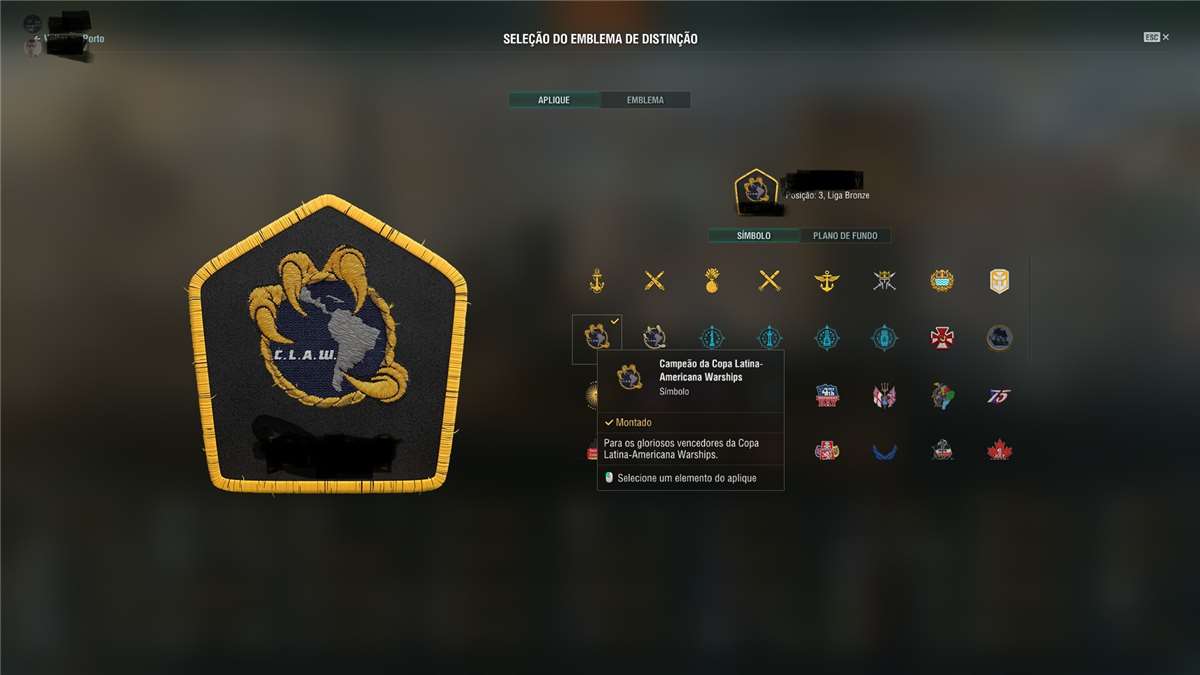 Conta Warships Campeao CLAW 23