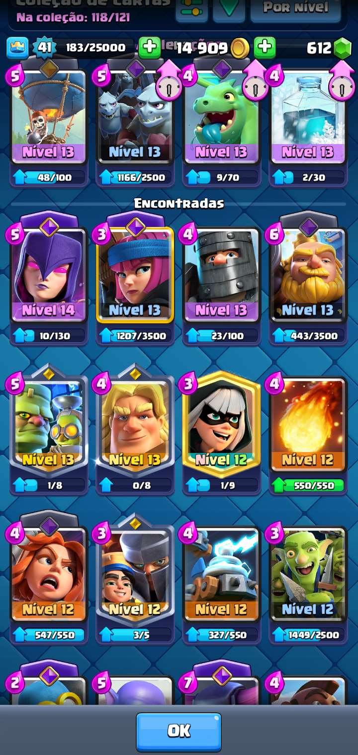 CONTA DE CLASH ROYALE
