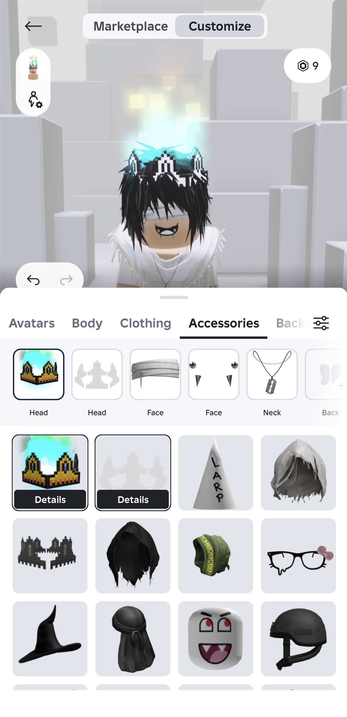 Korblox + 8bit royal crown + more limiteds