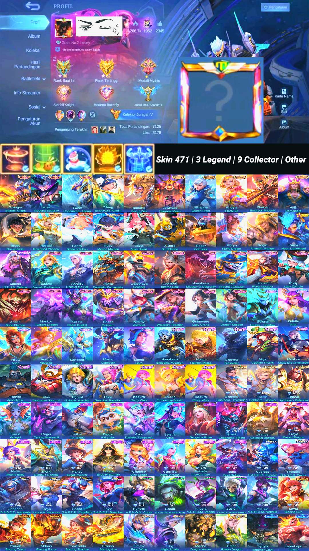 Skin 471 | 3 Legend | 9 Collector | Other