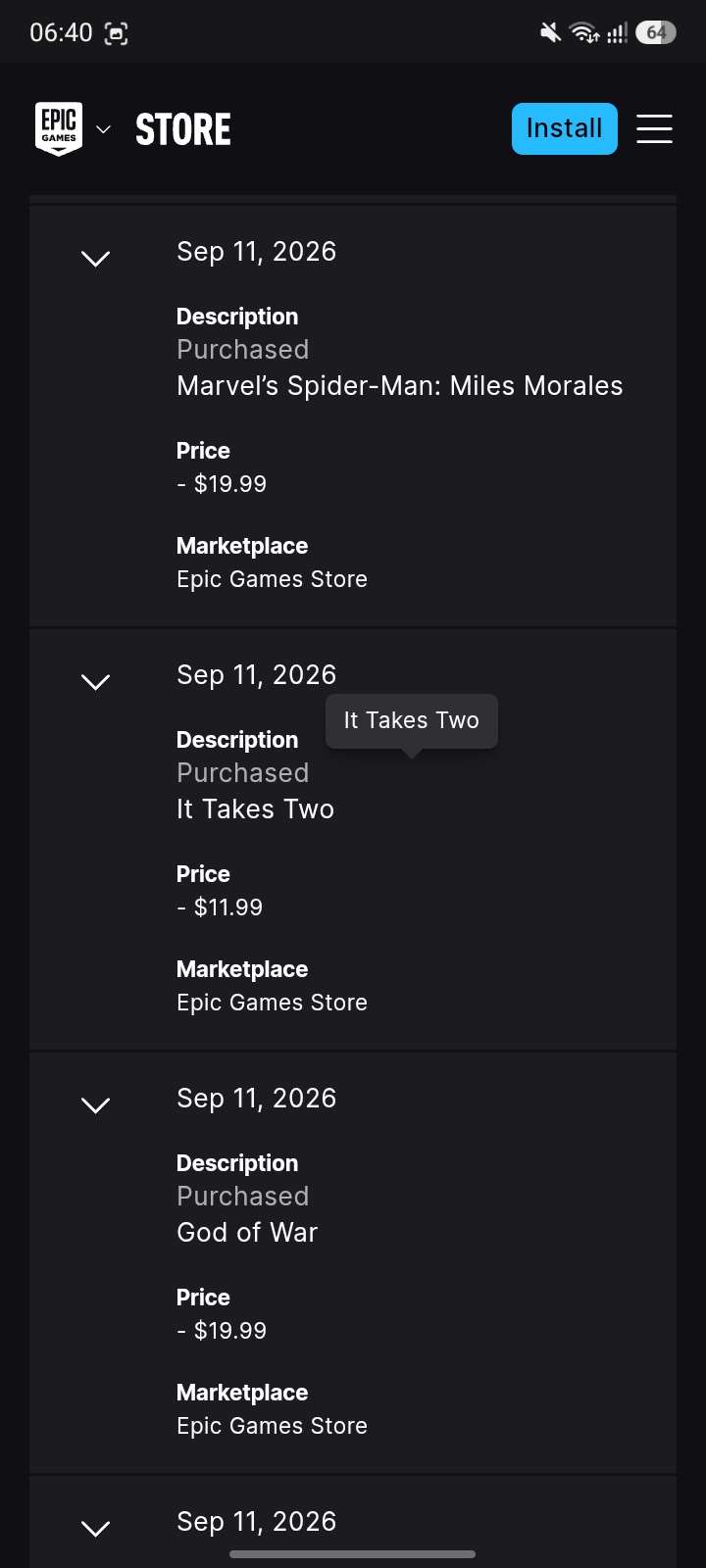 Epic Games Account | 24 AAA Titles | 0 Hours 