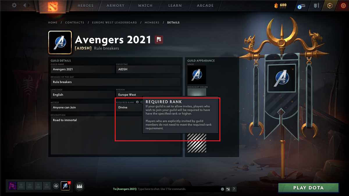 Dota VHS Immortal 6000 ready account