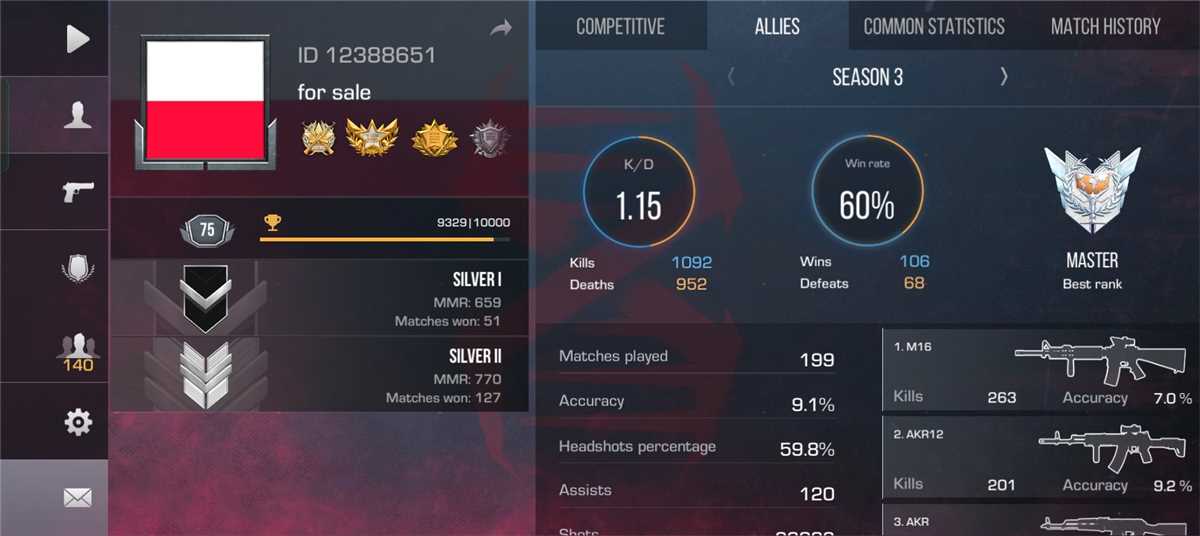 Standoff 2 season 1 og account 