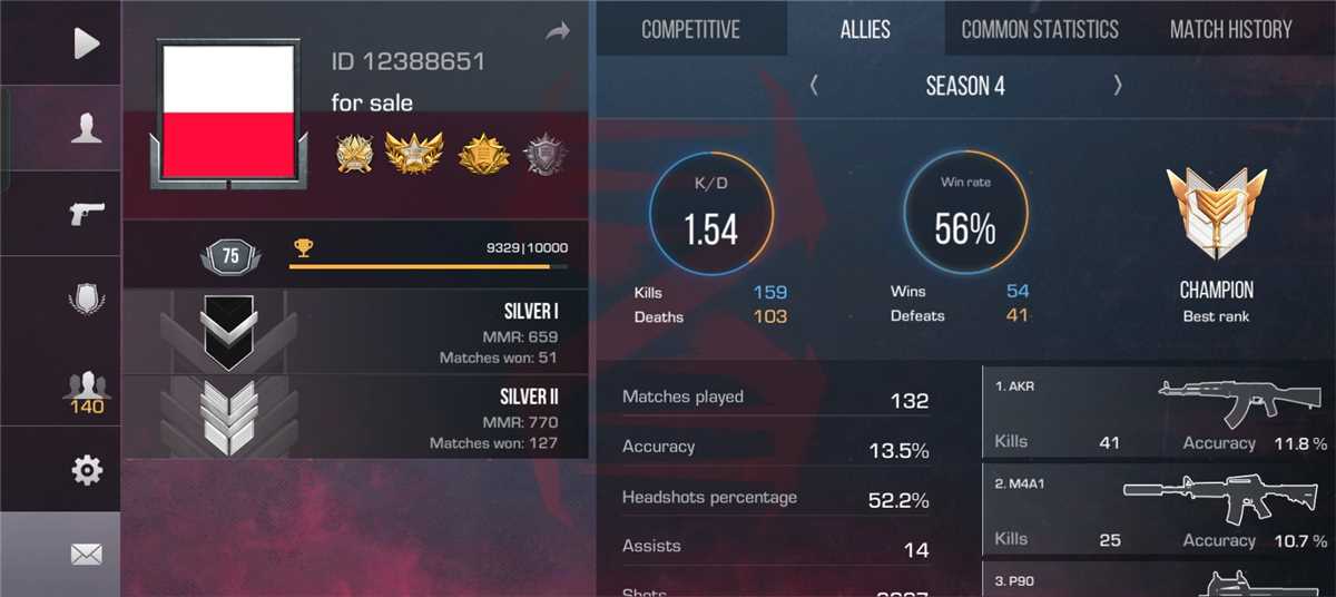 Standoff 2 season 1 og account 