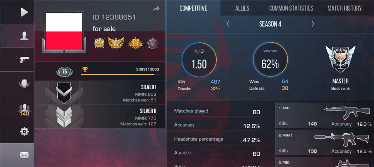 Standoff 2 season 1 og account 
