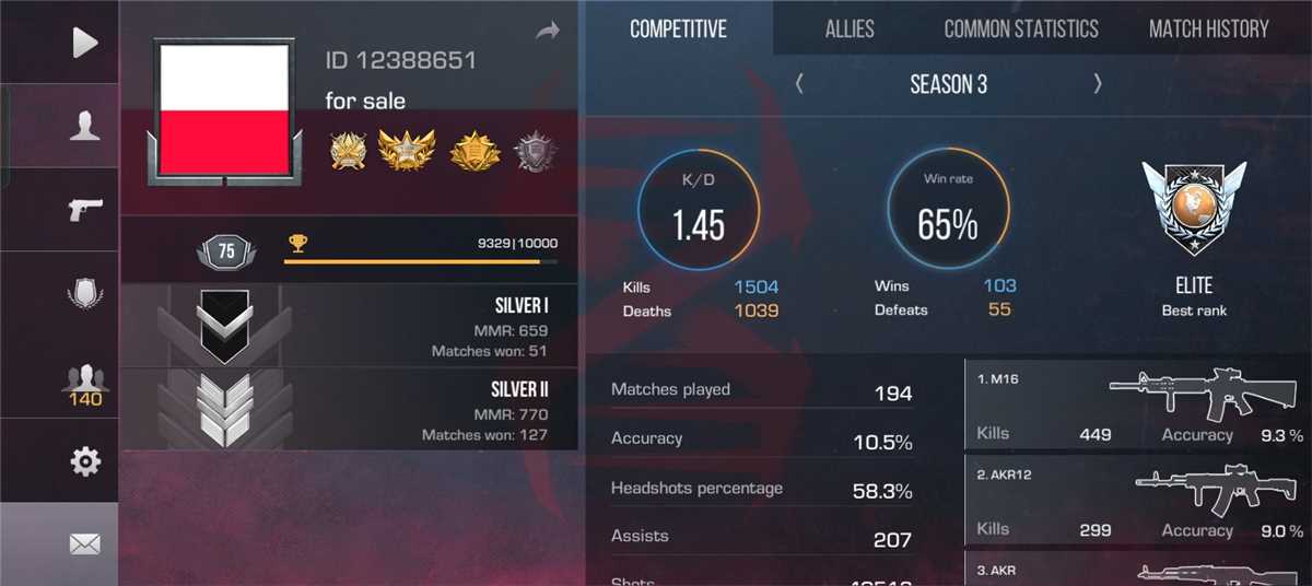 Standoff 2 season 1 og account 