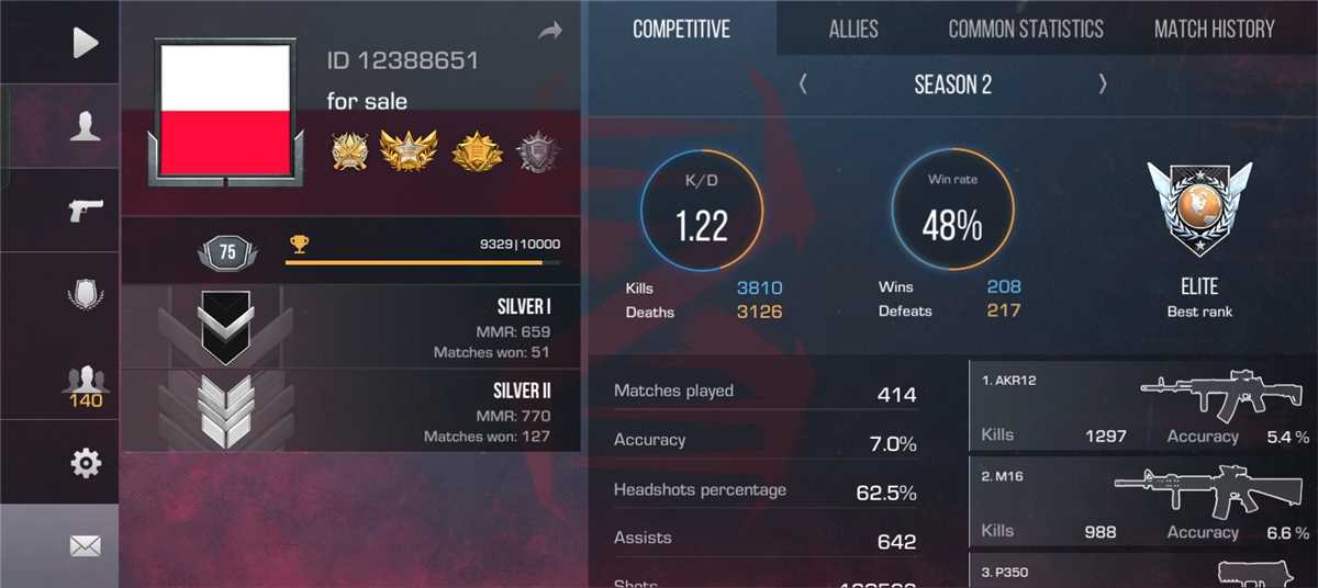 Standoff 2 season 1 og account 
