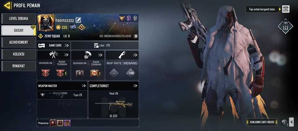 Jual akun Call of Duty Mobile