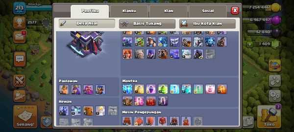 Jual akun Clash of Clans