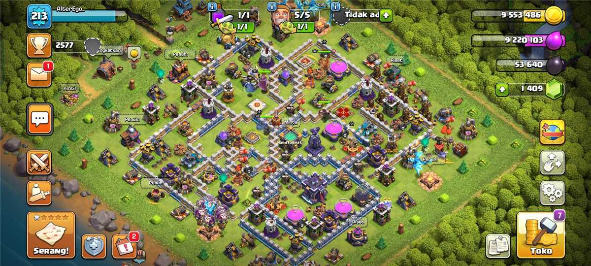 Jual akun Clash of Clans