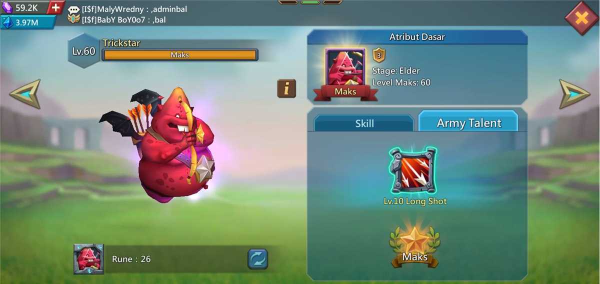Jual akun lord mobile