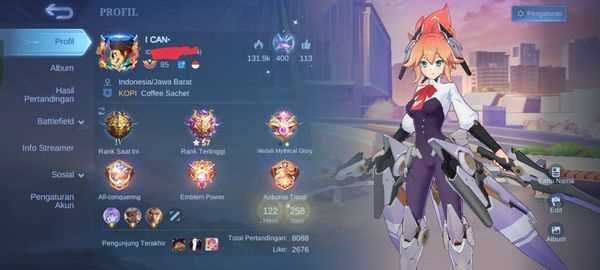 Jual akun ML