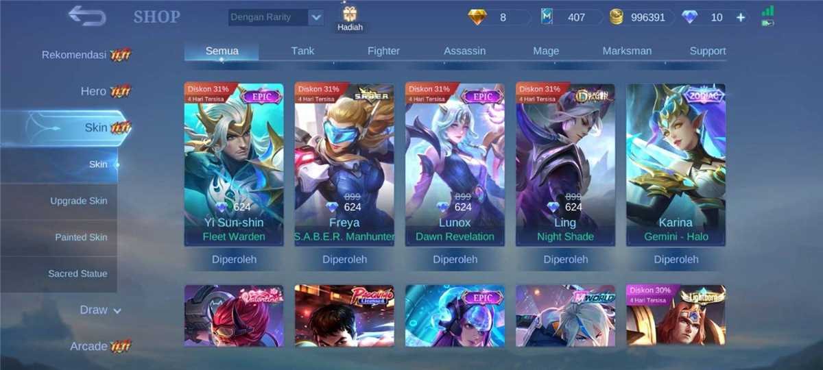 Akun penjualan