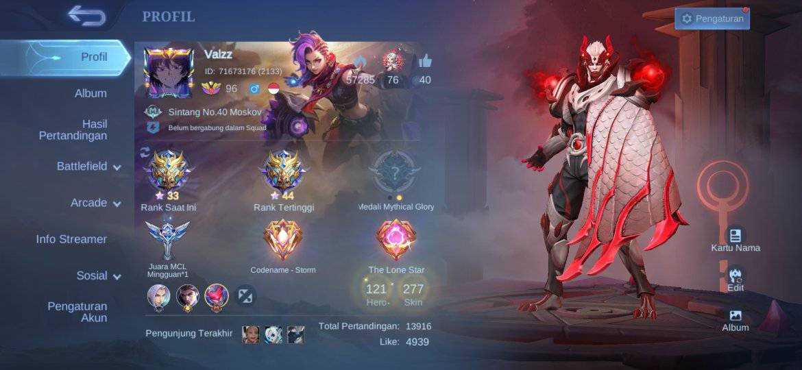 Jual akun MLBB