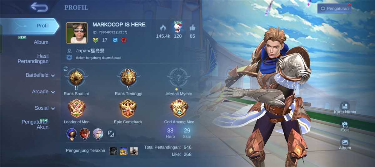 JUAL AKUN MOBILE LEGEND 