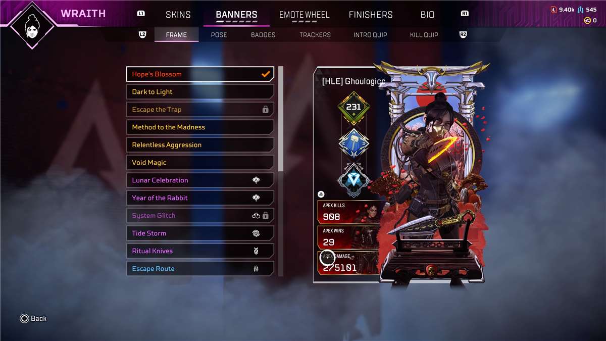 Playstation  apex account for sale 