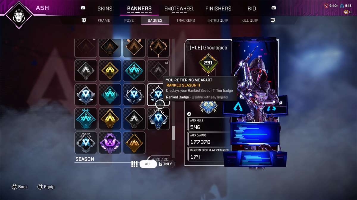 Playstation  apex account for sale 