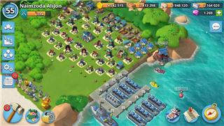 Vendendo sede da conta Boom Beach nível 21