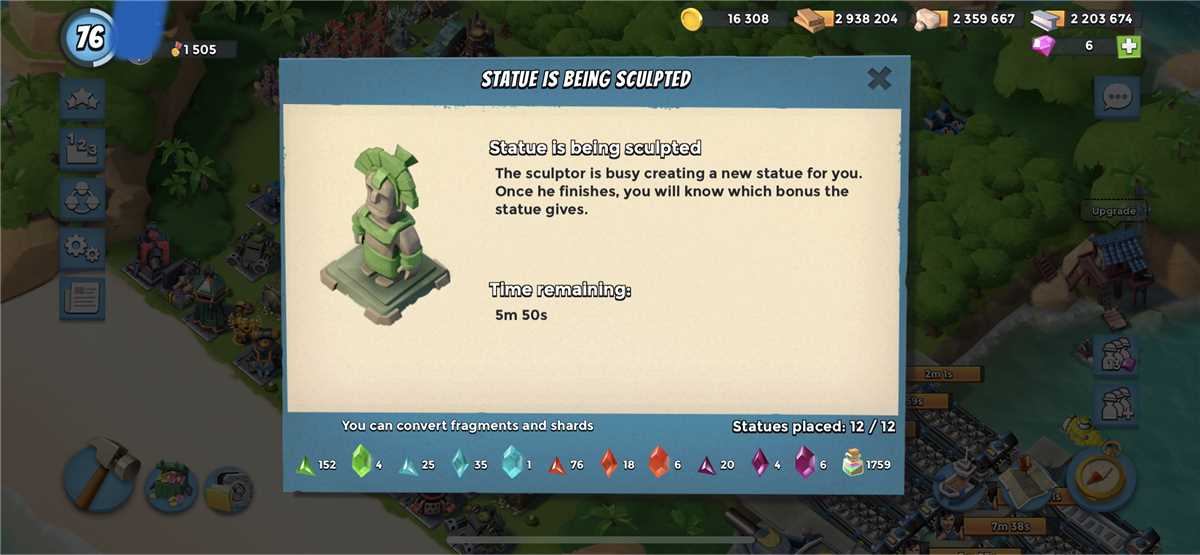 Boom Beach Max 76 lvl, 1505 Point, TOP 50