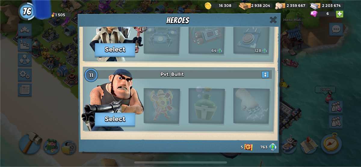 Boom Beach Max 76 lvl, 1505 Point, TOP 50
